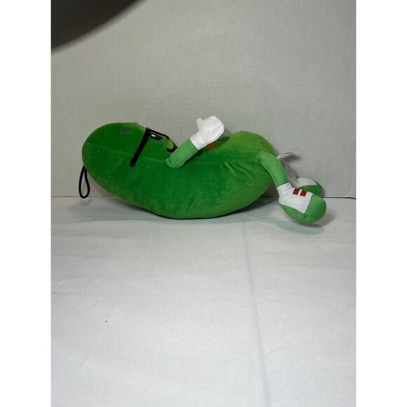 MR PICKLE STUFFED PLUSH DOLL W/ MUSTACHE AND PLASTIC GLASSES FIESTA - Picture 2 of 6